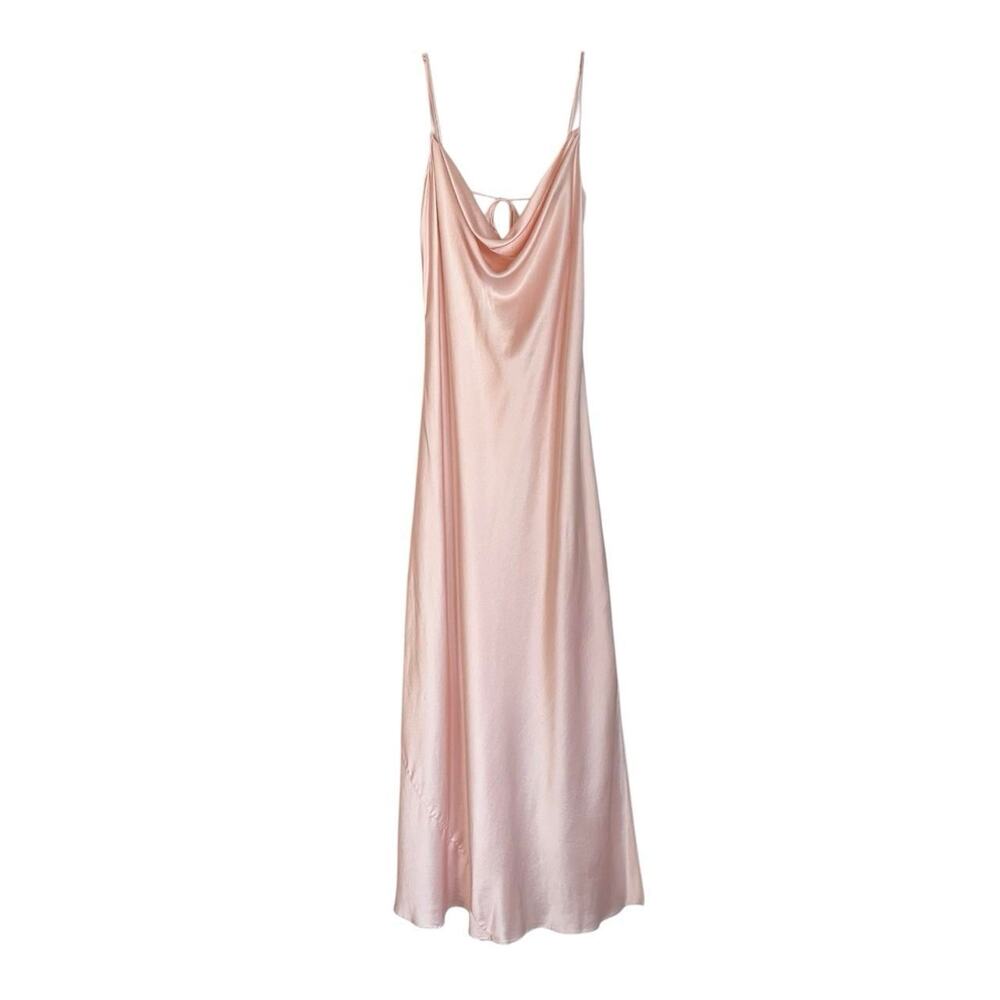 Vintage Y2K April 2000 Victoria’s Secret 100% silk baby pink slip dress Size L